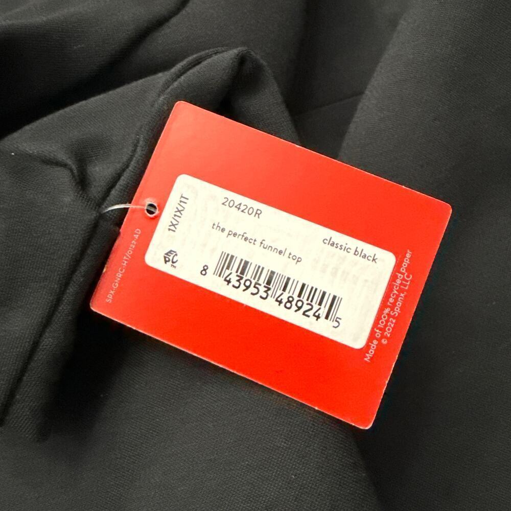 Spanx The Perfect Funnel Top Black Womens 1X - Picture 3 of 11